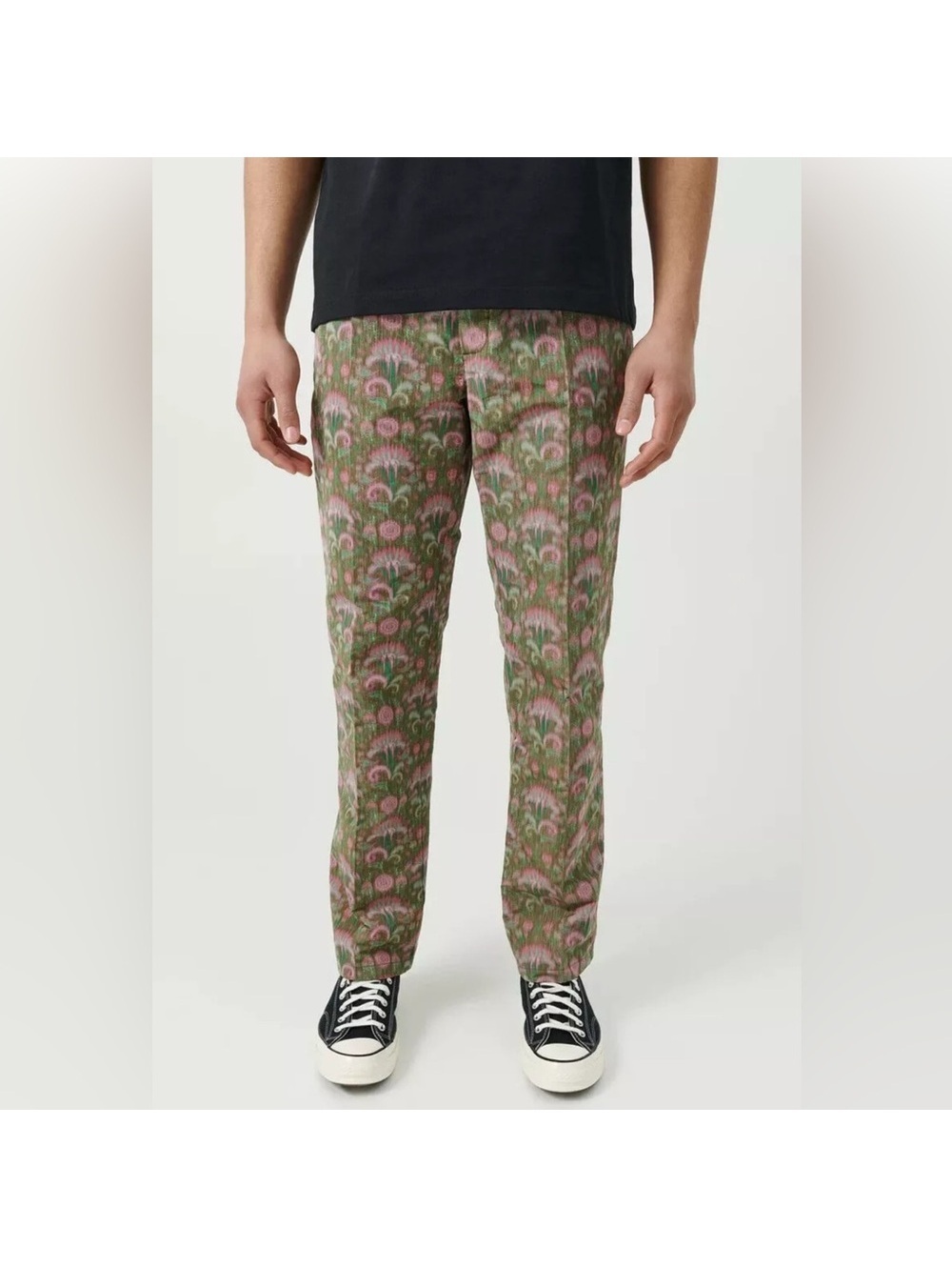 Soulland Men's Erich Drawstring Pants in Green Multi, Size S New w/Tag